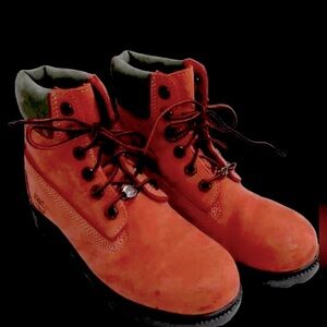 Womens Coral Timberland Leather Boots Size 5.5